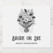 Brille oder Die Halloween-Junggeselinnen-Abschied Schaumweinetikett (Einzelnes Label)