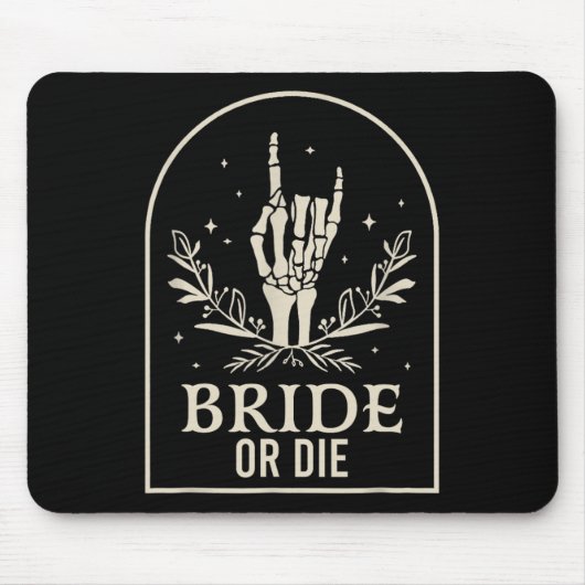 Brille oder Die Skeleton Hand Gothic Chelorette Pa Mousepad (Vorne)