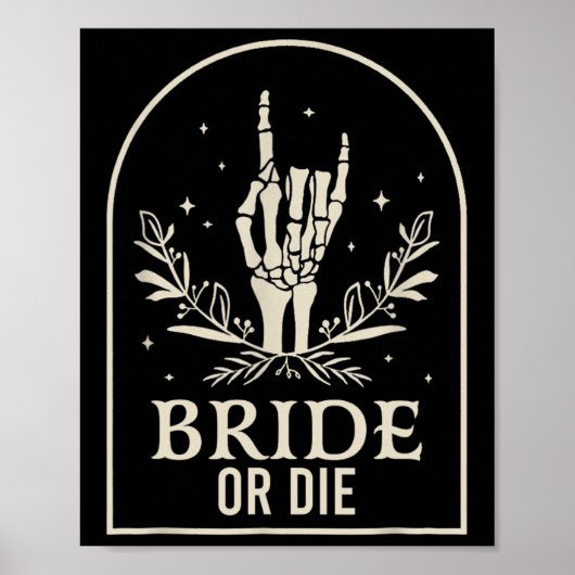 Brille oder Die Skeleton Hand Gothic Chelorette Pa Poster (Vorne)