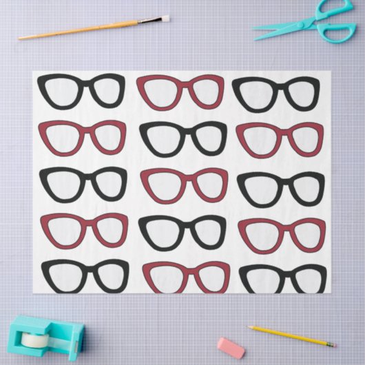 Brille Optiker Augenoptiker  Seidenpapier (Basteln)