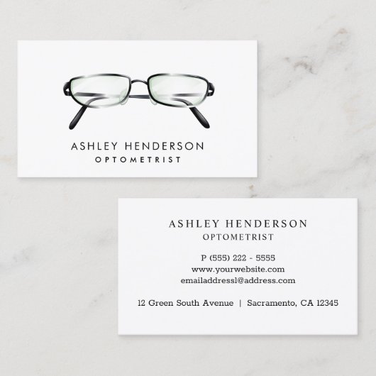 Brille| Optimierte Visitenkarten Visitenkarte (Vorne/Hinten)