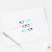 Brille Quadratischer Aufkleber (Umschlag)