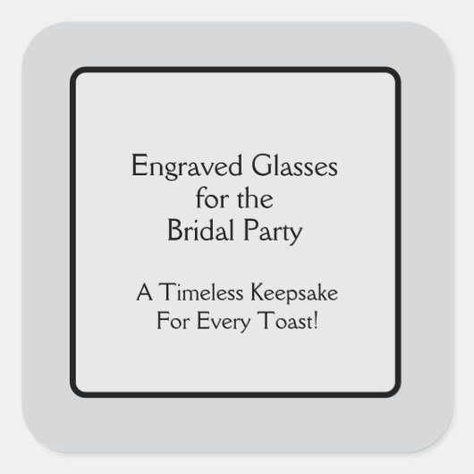 Brille Quadratischer Aufkleber (Vorderseite)