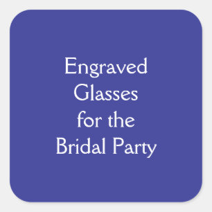 Brille Quadratischer Aufkleber