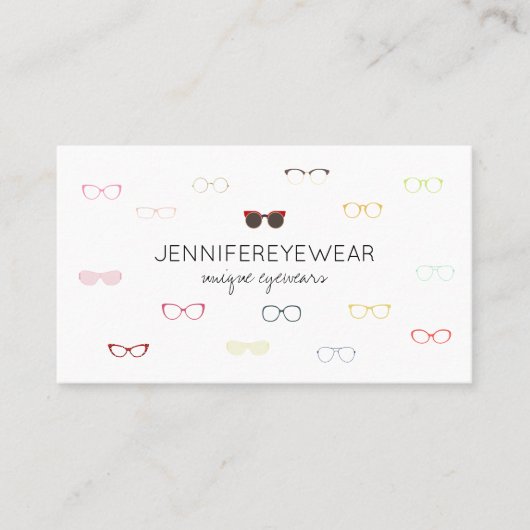Brille, Red Yellow Green Visitenkarte (Vorderseite)