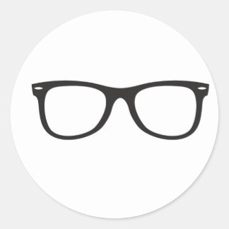 BRILLE RUNDER AUFKLEBER