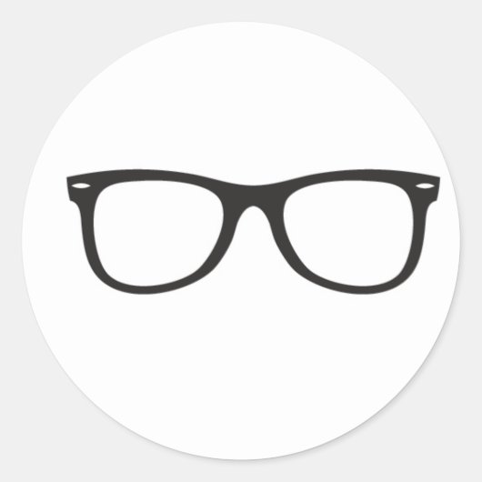 BRILLE RUNDER AUFKLEBER (Vorderseite)