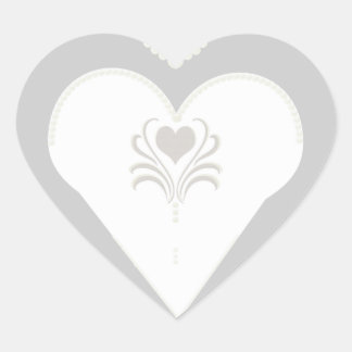 Brille und Perlen Herz-Aufkleber