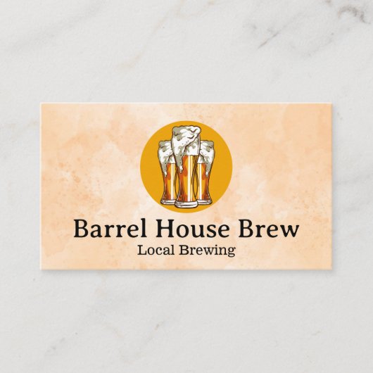 Brille von Bier | Brauerei Visitenkarte (Vorderseite)