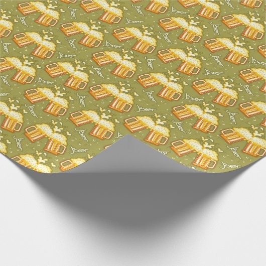 Brille von Biermustern Geschenkpapier (Ecke)