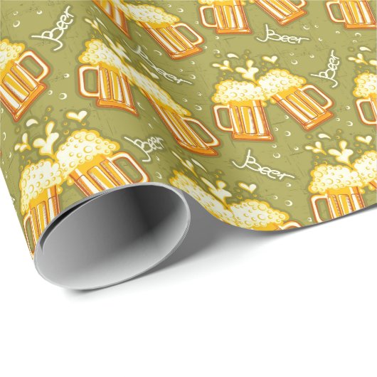 Brille von Biermustern Geschenkpapier (Rolleneckpunkt)