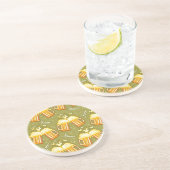 Brille von Biermustern Sandstein Untersetzer (Seite)