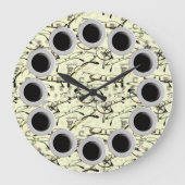 Brille Wall Clock Große Wanduhr (Vorderseite)