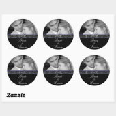 Brillen & Groom Aufkleber für Ihr Foto Navy Trimm (Blatt)