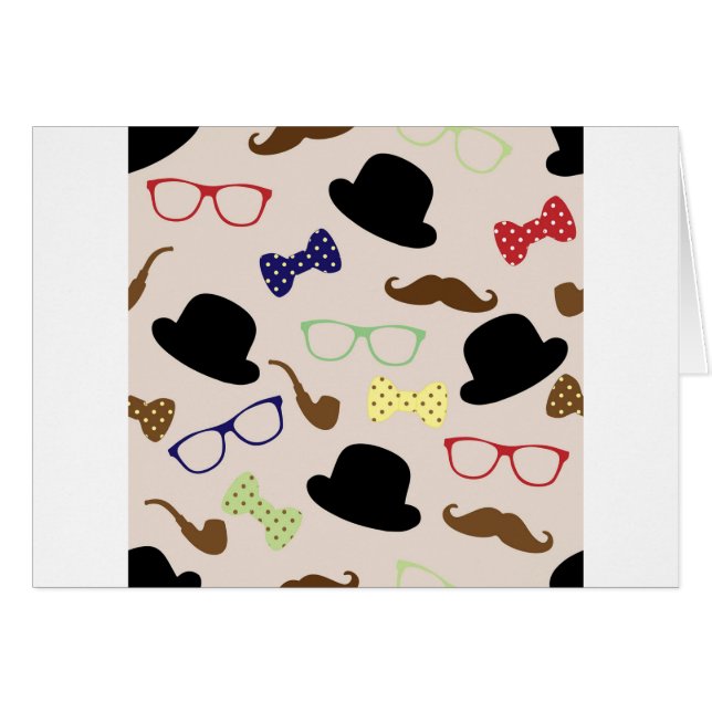 Brillen, Hats und Mustache (Vorderseite (Horizontal))