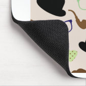 Brillen, Hats und Mustache Mousepad (Ecke)