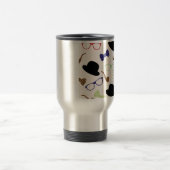 Brillen, Hats und Mustache Reisebecher (Mittel)