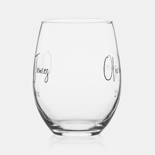 Brillen - Hochzeitsgeschenk anpassen Weinglas Ohne Stiel (Rechts)