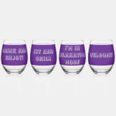 Brillen mit Worten Weinglas Ohne Stiel (Vorderseite)