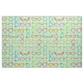 Brillen-Retro moderner Hipster mit grünem Gingham Stoff (Fat Quarter (45,7 x 55,9 cm))