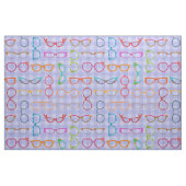 Brillen-Retro moderner Hipster-Veilchen-Gingham Stoff (Fat Quarter (45,7 x 55,9 cm))