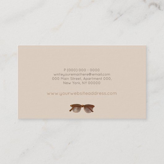 Brillen Retro-SonnenbrilleBrille Visitenkarte (Rückseite)