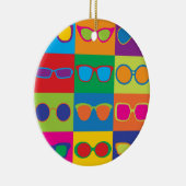 Brillen-Schachbrett Keramikornament (Rechts)