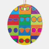 Brillen-Schachbrett Keramikornament (Links)