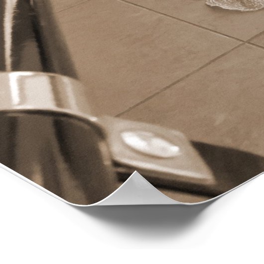 Brillen und antike Autos Poster (Ecke)