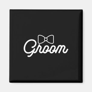 Brillen und Bräutigam-Slogan für Neugeborene Magnet