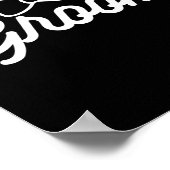 Brillen und Bräutigam-Slogan für Neugeborene Poster (Ecke)