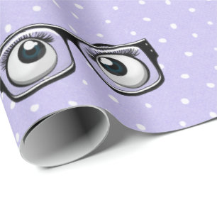 Brillen und Brillen auf Polka Dots Wrapping Paper Geschenkpapier