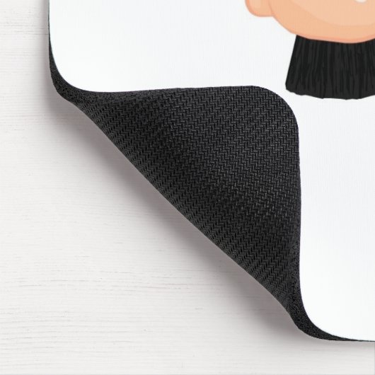 Brillen und Gesicht mit dem Schnurrbart Mousepad (Ecke)