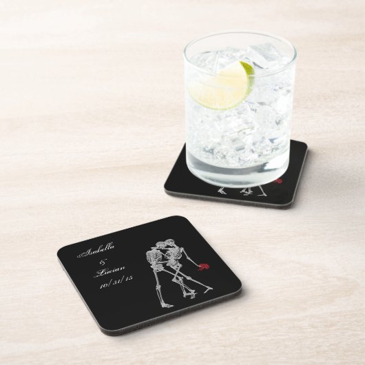 Brillen und Groom Skelette Goth Untersetzer (Rechte Seite)