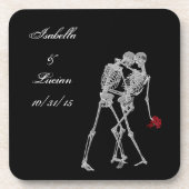 Brillen und Groom Skelette Goth Untersetzer (Vorderseite)