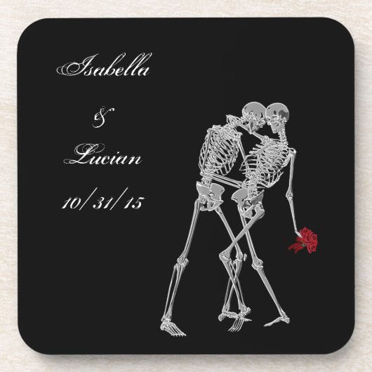 Brillen und Groom Skelette Goth Untersetzer (Vorderseite)