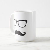 Brillen und Schnurrbart-Tasse Kaffeetasse (Vorderseite Links)