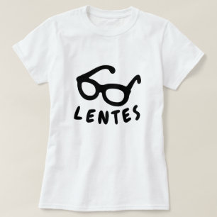 Brillen und Text Lentes: Brillen auf Galician T-Shirt