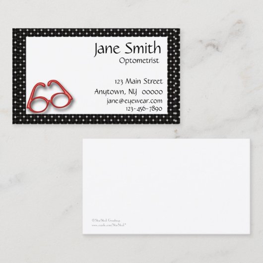 Brillen-Visitenkarte Visitenkarte (Vorne/Hinten)