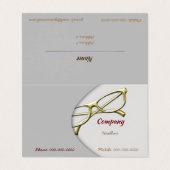 Brillen Visitenkarten (Außenseite Aufgefaltet)