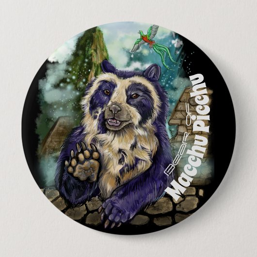 Brillenbär Button (Vorderseite)