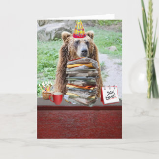 Brillenbär Geburtstagskarte für BD im Februar/März Karte
