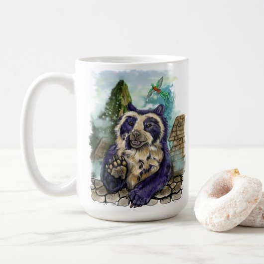 Brillenbär Kaffeetasse (Mit Donut)
