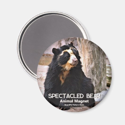 Brillenbär Magnet (Vorderseite/Rückseite)
