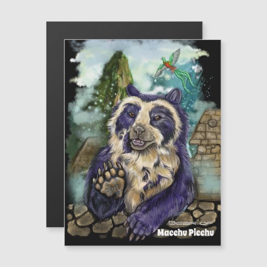 Brillenbär Magnetkarte (Vorne/Hinten)