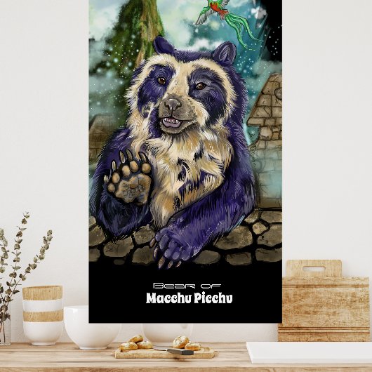 Brillenbär Poster (Küche)