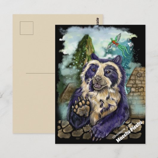 Brillenbär Postkarte (Vorne/Hinten)