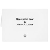 Brillenbärkarte (Rückseite Horizontal)