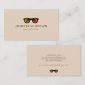 Brillenbeige Visitenkarte (Vorne/Hinten)
