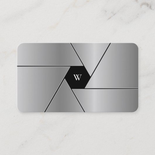 Brillenbeleuchtungs-Kamera Elegantes Schwarz-Silbe Visitenkarte (Vorderseite)